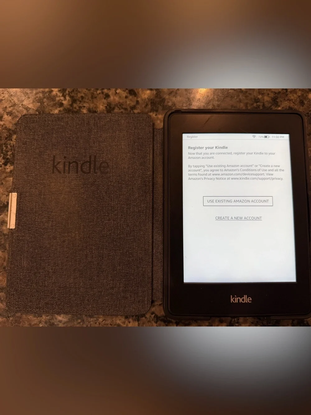 Amazon Kindle Paperwhite (6th Generation) with Black Cover